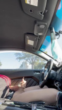 Jacking off in the car