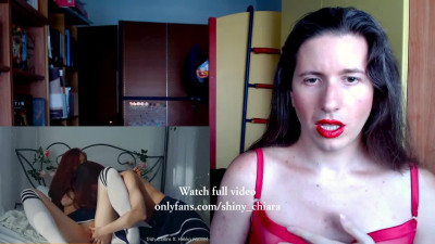 shemale shiny_chiara porn reaction and cum eating