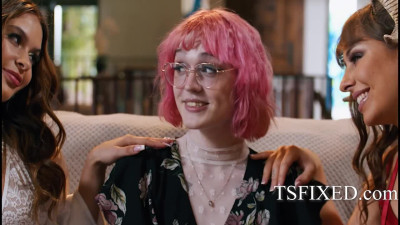 Petite Tranny Fucks Her Angels & Demons