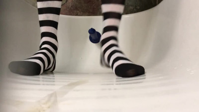 Sissy Femboy Slut Josey Cummings pissing and cumming