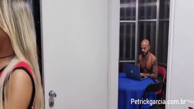 She caught him using her lingerie and then made him her bitch