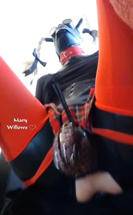 Watch Mary Willows gimp with latex mask riding plug in chastity Shemale Porn Videos | TranSexBig.