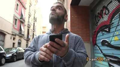 Tranny bangs tattooed male midget