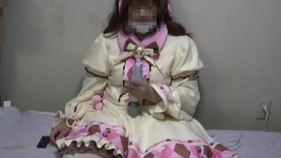 女装子ひのめりほわコスでお射精マシンアナニー