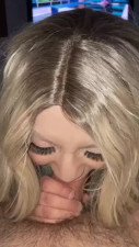 Blonde Asian Sissy Loves sucking cock