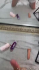 Big cock shemale masturbating