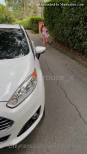 Sexy thick latina jerking in the car