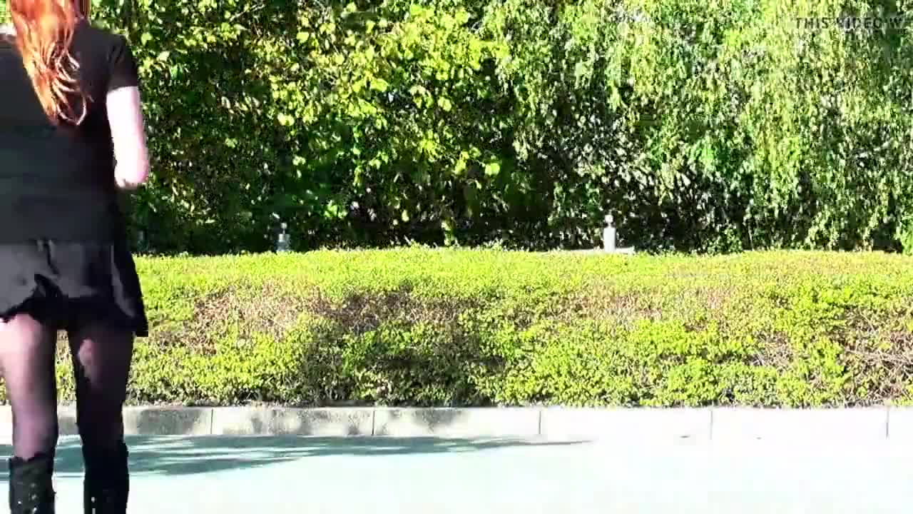 Watch Crossdresser Sissy on windy day outside in short skirt Shemale Porn Videos | TranSexBig.