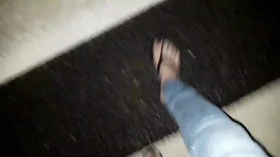 crossdresser jerking off in a public place