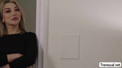 Milf real estate agent licked and banged by TS customer