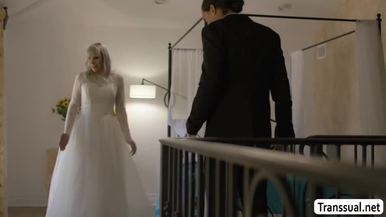 Watch Handsome groom lick and fuck Tgirl brides ass and bridesmaid Shemale Porn Videos | TranSexBig.