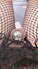 cum handsfree in chastity cage