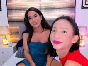 Lily Rose cums with helping hand from Janella again
