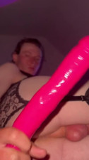 Teen plays with 12 inch toy