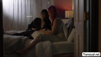 Busty Trans Lena Moon licks and fucks Siri Dahls pussy