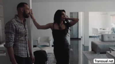 Seductive trans woman bareback fucked by her new boyfriend