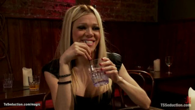 Blond shemale fuck bound bartender