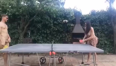 She played ping pong naked