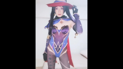 [R18+] Mona Cosplay solo toy cum