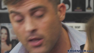 Butch tgirl gets ass pounded and rimmed