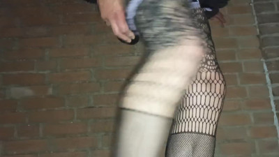 Going uitside with my big BB dildo