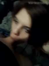 Luna sucks daddys cock