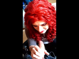 Krissy sucks a huge cock