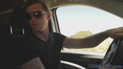 Pretty tgirl gets ass pounded