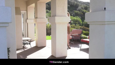 Two horny transgenders having anal sex