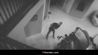 Shemale fucked hard in police uniform