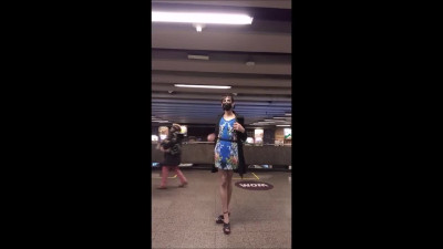 FerLaFemme -  Blue dress city exposed (Night)