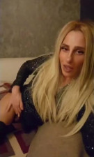 Blonde tranny jerking 2
