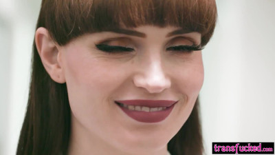 Hot MILFs Cadence Lux first experience with big dick shemale Natalie Mars
