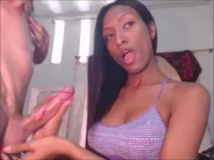 Fat white dick in her mouth and anus