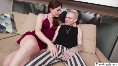 Horny TS natalie mars bareback her new friend Davis S