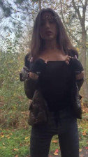 Sexy shemale having fun outdoor