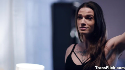 Sexy Trans beauty pleasured by her parents friend