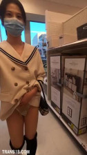 ladyboy cum in shop