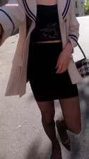 ladyboy play and cum in public