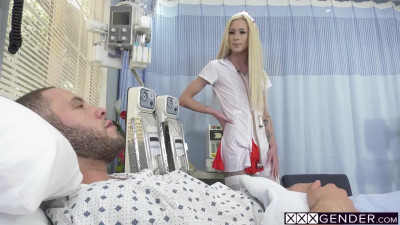 Horny shemale doctor hardcore bareback anal and she fixed dirty patient
