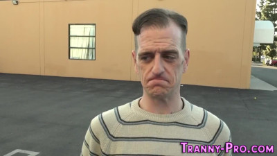 Trans hooker riding cock and sucking
