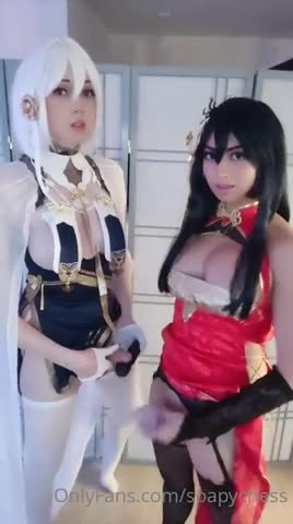 Watch OF SIS SoapyC Two Cosplay TS Cum Together At Same Time Shemale Porn Videos | TranSexBig.