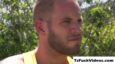 Tranny Kellie Shaw bends over for a hardcore anus fucki