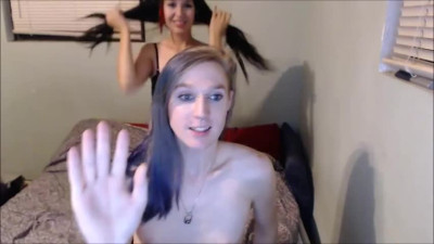 by two horny shemales