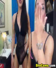 Sexy Shemale Anal Fucks Tranny On Cam