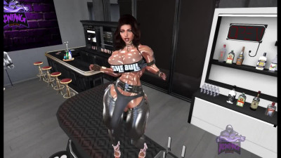 Buff Tranny Pumps a Gallon of Cum Into Her