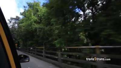 Foxy latina tgirl ride big cock