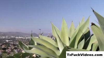 Shemale Ryder fucks another dude while husband is a 031