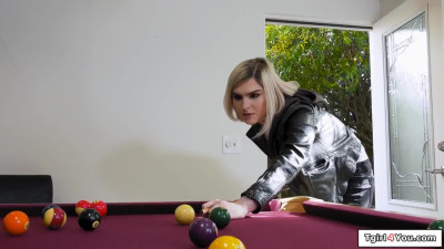 Shemale Khloe Kay barebacks tgirl Ella Hollywood in a 3some