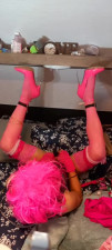 First cum-shot in new pink 6-inch heels...3/3